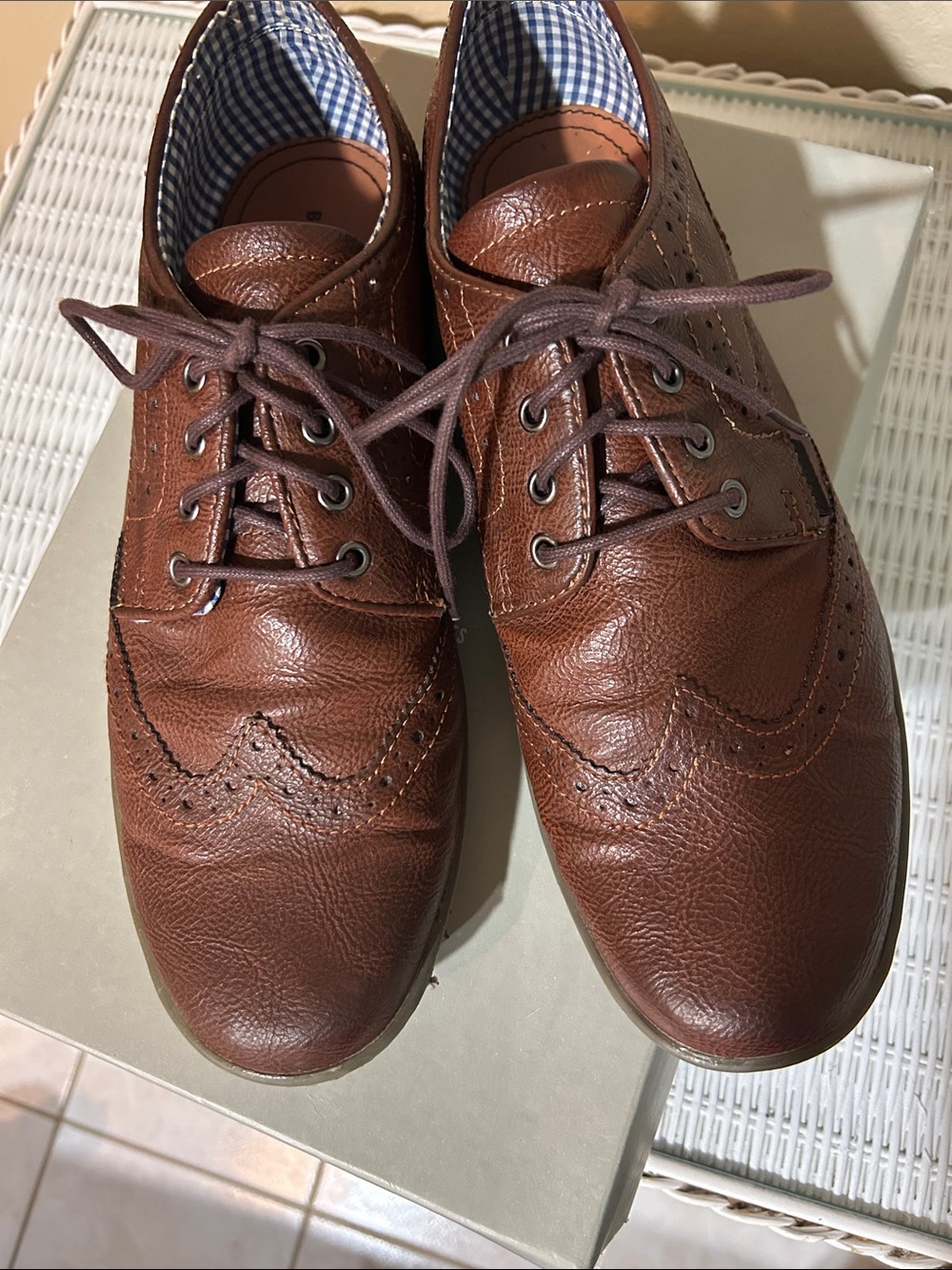 Ben Sherman Brown Wingtip Derby Dress Shoes